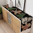 thumbnail image 4 of Black Christmas Table Runner 60 Inches Long Farmhouse Dress Scarves, Xmas Tree Gingerbread Snowman Winter Dining Tablerunner for Coffee Table/Kitchen Island/Party Décor, 13" x 60", 4 of 8