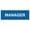 Blue, variant on Basic Manager Sign (Black / Silver) - Large