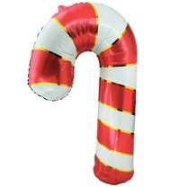 37 inch Candy Cane - Red & White Foil Mylar Balloon - Party Supplies Decorations