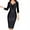 Black, variant on HOMBOM Dress For Women Patchwork Knee-length Square Collar Pencil Dress Business Church Dress Summer Dresses For Women 2022