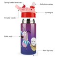 Courage The Cowardly Dog Kids Straw Water Bottle, Stainless Steel