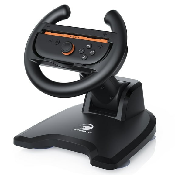 Steering Wheel for Nintendo Switch/Switch 2, Racing Wheel Table Attachment with 4 Suction Cup for JoyCons, Enhanced Stability for Immersive Racing Games