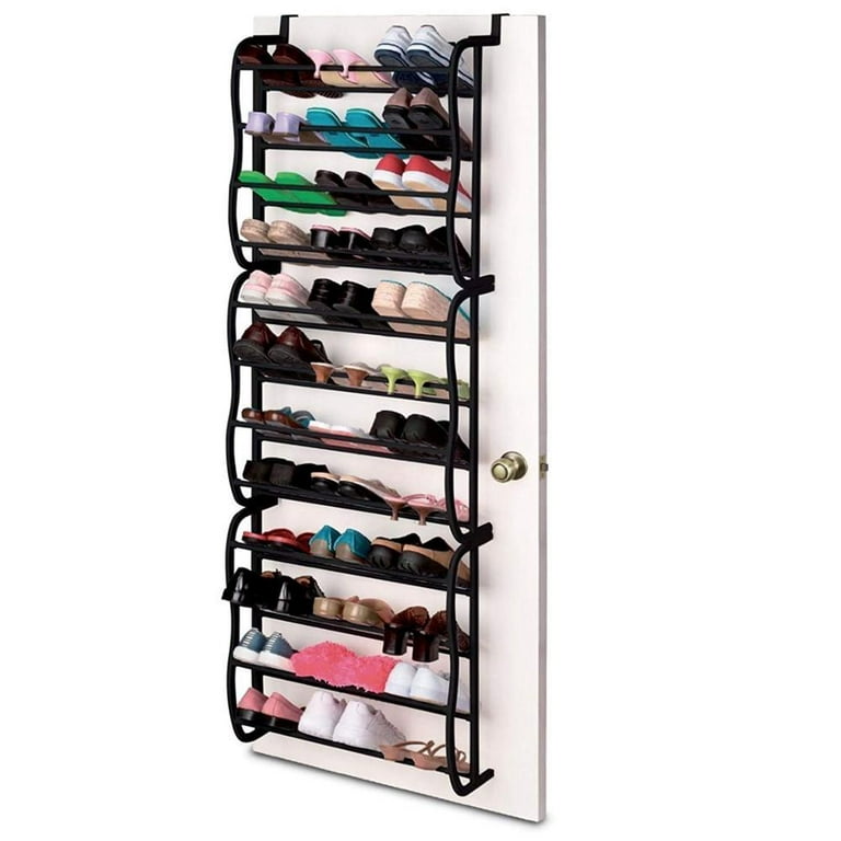  OYREL Shoe Rack Storage Cabinet 32 Pairs Organizer Shelf Tall  Zapateras for Shoes Large Free Standing Racks Vertical Black Holder Stand  with Cover Two Boxes Closet, 8Tier Long : Home 