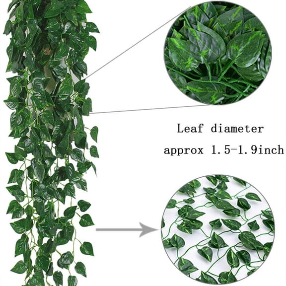Artificial Ivy Garland Rattan Plants Green Hanging Garland Fake Plants Wedding Background Arch Wall Jungle Party Table Office Decoration