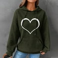 thumbnail image 2 of BLVB Hoodies for Women Heart Printed Long Sleeve Sweatshirts Dressy Casual Drawstring Fall Winter Pocket Pullover, 2 of 4