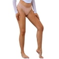 thumbnail image 4 of INSPIRE CHIC Women's Low-Waisted Briefs Invisible Soft Bikinis Breathable Underwaer M Beige, 4 of 5