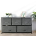 thumbnail image 2 of ZENSTYLE Simple Style Wide Dresser Storage Tower 5 Cube Drawers Steel Frame, Gray, 2 of 7