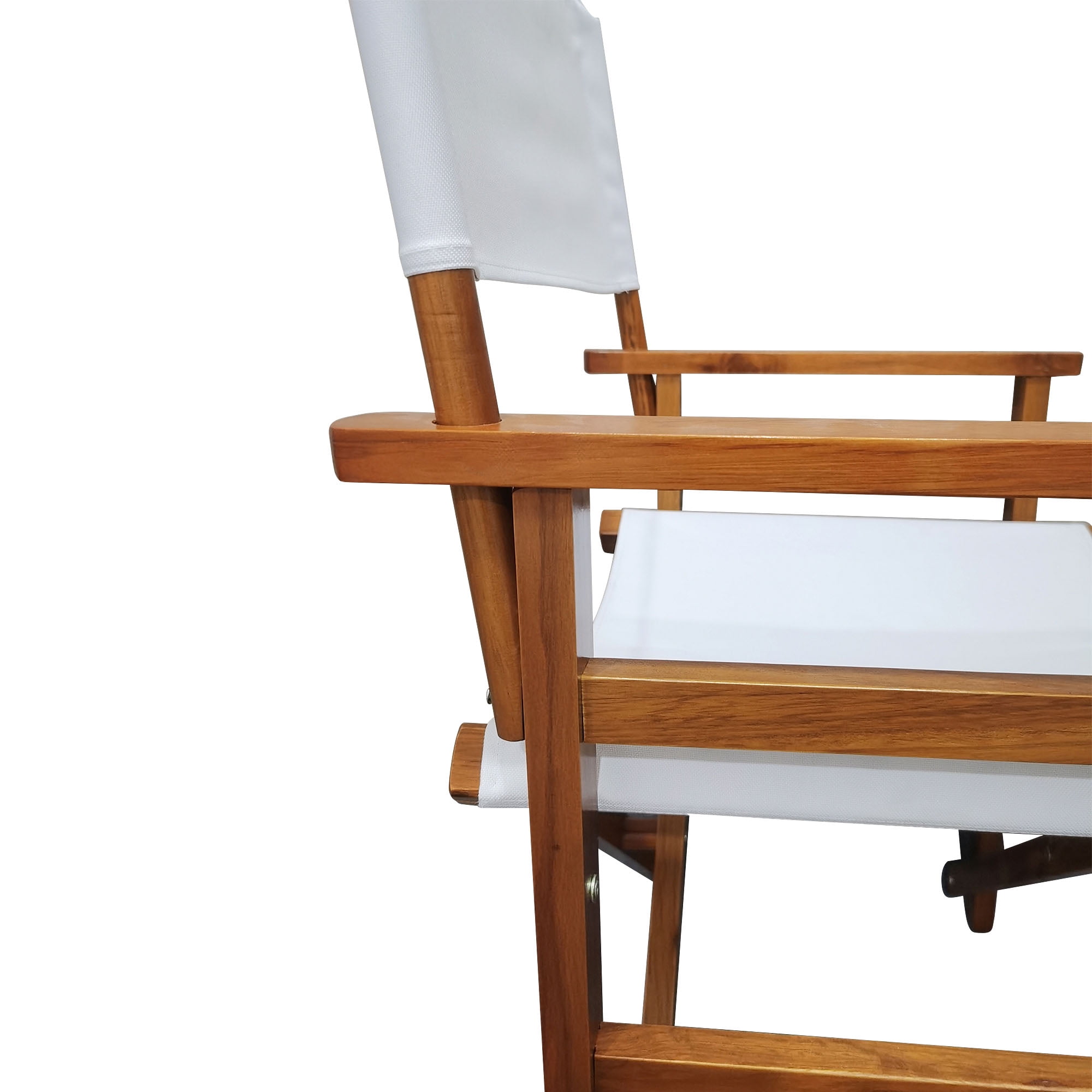 Outdoor Folding Chairs, Director Chairs, Wooden Canvas Folding Director Chair, Set of 2 Chairs with Solid Populus Wood Frame, Foldable Design for Patio Garden Camping Events, Natural