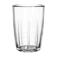 thumbnail image 2 of 16 oz Vertical Striped Acrylic Drinking Cups Set of 4, Transparent Clear Tumblers, Reusable Shatterproof Water Cup for Hot Cold Drinks, Stackable, BPA-Free, Dishwasher Safe, 2 of 8