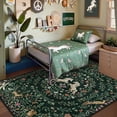 thumbnail image 2 of Moynesa 5'x7' Washable Fantasy Garden Area Rugs for Living Room, Vintage Botanical Unicorn Rugs for Bedroom, Victorian Accent Carpet for Nursery Playroom, Dark Green, 2 of 10