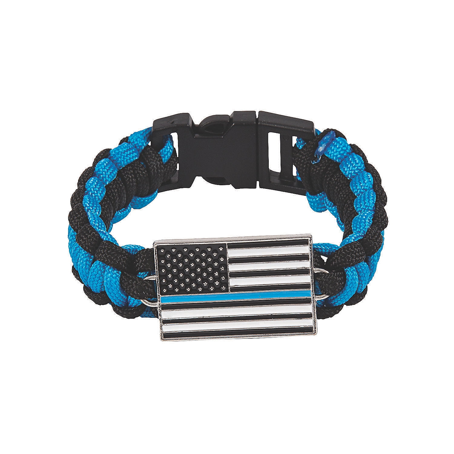1 CHILD Size Vintage Flag Thin BLUE Line Wristband Police Support Bracelet 