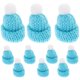 thumbnail image 3 of 10 piezas de sombreros navideños de Papá Noel hechos a mano, sombreros navideños tejidos a mano, mini sombreros, tapa de botella de vino, regalos de fiesta, 3 of 5