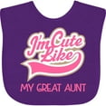 thumbnail image 3 of Inktastic Cute Like My Great Aunt Girls Baby Bib, 3 of 4