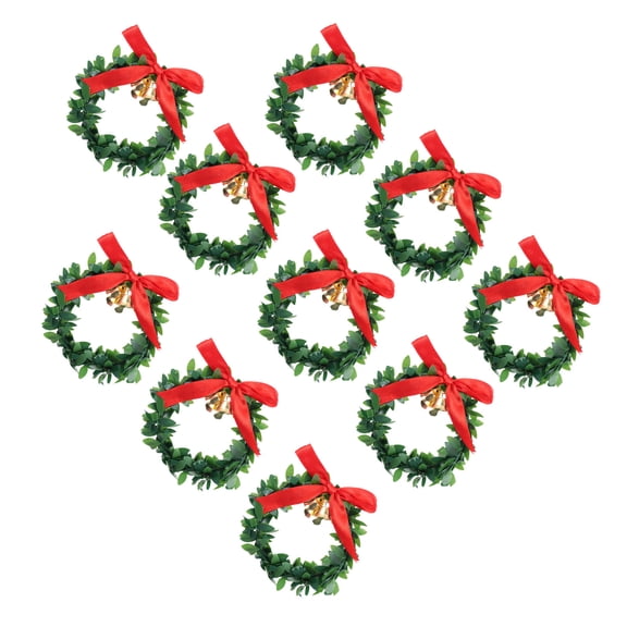 OULII 10pcs Wreath for Front Door Christmas Garland Plastic Holiday Decor Homeowners