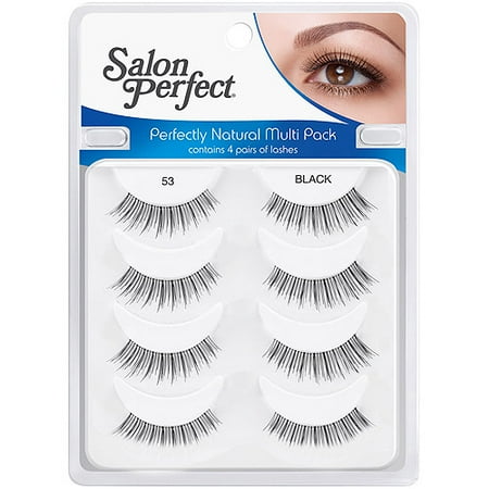 Salon Perfect Perfectly Natural Eyelashes, 53 Black, 4 pair