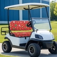thumbnail image 5 of Pzuqiu Santa Claus Snowflake Golf Cart Seat Covers Breathable, for Outdoor Sports, Golf Cart Bench Seat Covers, Compatible with Club Car Precedent Golf Carts, 5 of 10