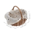 thumbnail image 2 of OULII Cesta Portátil De Plástico Tejida Con Asas Para Picnic Uso Diario Y Almacenaje Marrón, 2 of 6