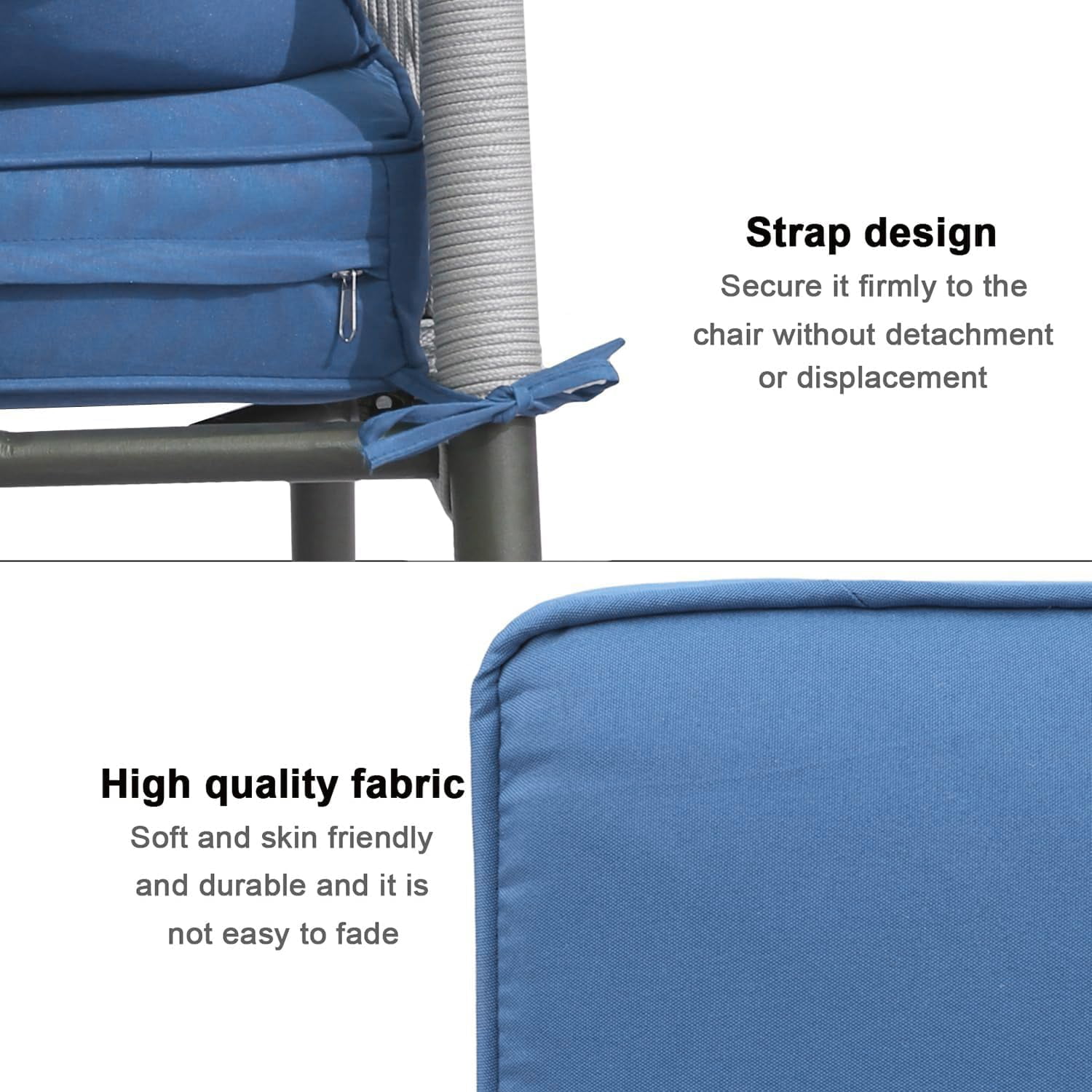 Outdoor Cushion Covers 4 Pack Waterproof&Fade Resistant Zipper Patio Furniture Cushion Covers for Couch, Sofa, Chair, Replacement Covers Only