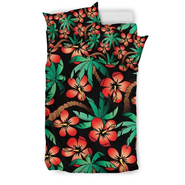 Juego de cama H022 con estampado hawaiano
