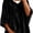 Black, variant on Womens Velvet Sweatshirt 3/4 Sleeve Hoodie Oversized Pullover Jacket