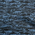 thumbnail image 1 of oneOone Cotton Jersey Medium Blue Fabric Asian Japanese Wave Fabric For Sewing Printed Craft Fabric By The Yard 58 Inch Wide, 1 of 4