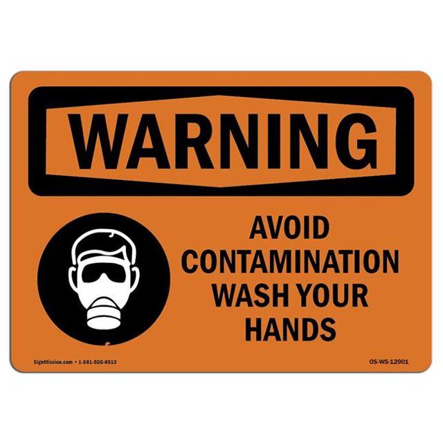 SignMission OS-WS-D-35-L-12901 OSHA Warning Sign - Wear Approved Breathing Apparatus Beyond