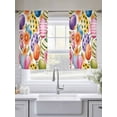 thumbnail image 5 of Easter Colorful Eggs Sheer Curtains 54 Inch Length 2 Panels for Living Room, Farmhouse Floral Polka Dot Voile Kitchen Curtain Set, Luxury Privacy Drapes Window Treatment for Bedroom, 5 of 7