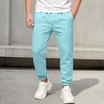 thumbnail image 3 of ITSAME Boys Girls Jogger Sweatpants Fleece-Lined Drawstring Elastic Waist Fall Winter Casual Active Pants with Pockets Light Blue Size 5T, 3 of 7