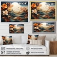 thumbnail image 4 of Designart "Vintage Winter Charm in Japanese Rivers III" Landscapes Framed Wall Art - Traditional Orange Winter Landscape Entryway Framed Wall Art, 4 of 6