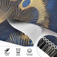 thumbnail image 6 of Yayeee Runner Rug for Bedroom 2'x6' Machine Washable Hallway Non Slip Mat, Blue Peacock Feathers Pattern, 6 of 8