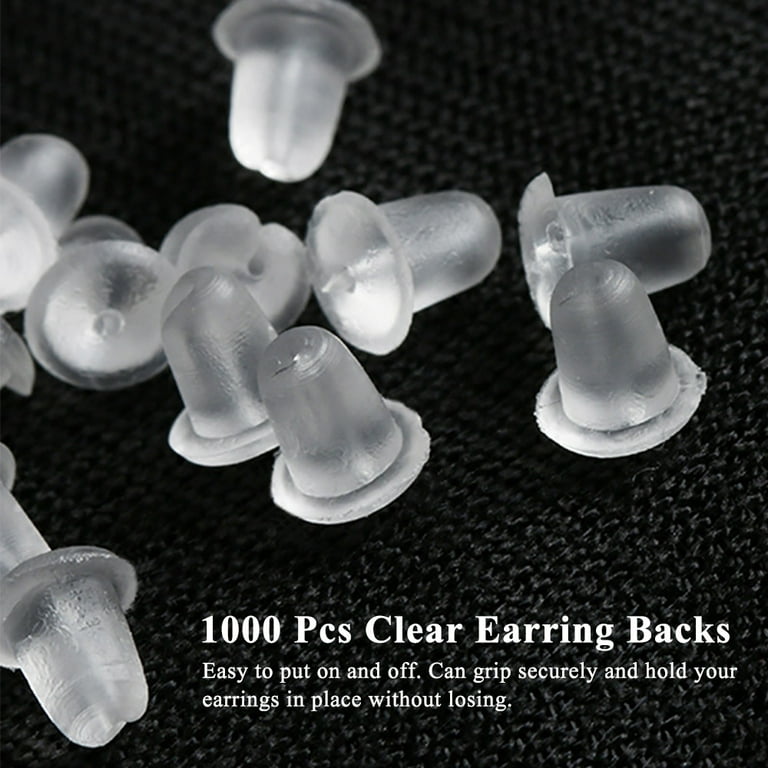 Mazoliy 1000Pcs Bullet Clutch Earring Backs Earring Safety Backs
