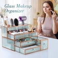 thumbnail image 4 of Organizador de maquillaje Youdepot de vidrio templado para tocador, 4 of 6