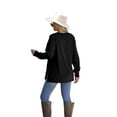 thumbnail image 5 of Ronuti Sweatshirt for Women Side Split Fall Fashion Long Sleeve Shirts Crewneck Tunic Tops, 5 of 8