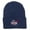 Navy, variant on NASA Logo Embroidered Long Beanie - Dk Grey OSFM