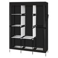thumbnail image 4 of Closet Organizer for Bedroom, Wardrobe Rack for Home, Black 71" Portable Closet Wardrobe Clothes Rack Storage Organizer with Shelf PKWQ507BK-1, 4 of 5