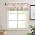 thumbnail image 3 of Pink Tulip Easter Valances for Windows Farmhouse Kitchen Curtains Valances Rod Pocket Valance Curtains for Kitchen Windows Pastoral Spring Floral Watercolor Window Valances for Bathroom 42"x18", 3 of 6