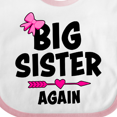 thumbnail image 4 of Inktastic Big Sister Again with Bow and Arrow Girls Baby Bib, 4 of 4