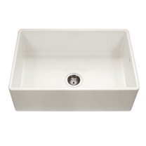 Houzer Platus 33 in Biscuit Fireclay Apron Front Farmhouse Single Bowl Kitchen Sink - PTG-4300 BQ