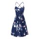 thumbnail image 4 of VISgogo Vestido sin mangas de verano para mujer, estampado de flores/leopardo para adultos, cuello en V, correa de espagueti cruzada, una pieza con bolsillos VISgogo  moda, 4 of 6
