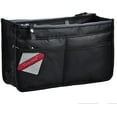 thumbnail image 1 of FZCHUN-Upgrade Purse Handbag Organizer Insert Bag in Bag 13 Pockets with Handle Black Medium, 1 of 4