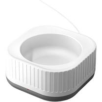 Heated Pet Water Bowl for Cats & Dogs, 220ml Auto Thermostatic (95-104°F), IP67 Waterproof with Anti-Chew Cord for Outdoor Winter Use(XX-B Gray)