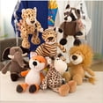 thumbnail image 4 of Juguetes de peluche de animales de la jungla Kawaii de 25 cm, animales del bosque, perro, cebra, elefante, león, zorro, jirafa, juguetes para niños, muñeco, regalo de cumpleaños, 4 of 5
