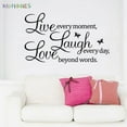 thumbnail image 4 of BadPiggies Live Laugh Love Wall Sticker Vinyl Art Decal for Home Bedroom Mural Decor (9 x 28in), 4 of 8