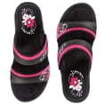 thumbnail image 5 of GP Wedge Platform Slide Sandals for Women: 0513 Black Fuchsia, EU36 (US Size 5 - 5.5), 5 of 8