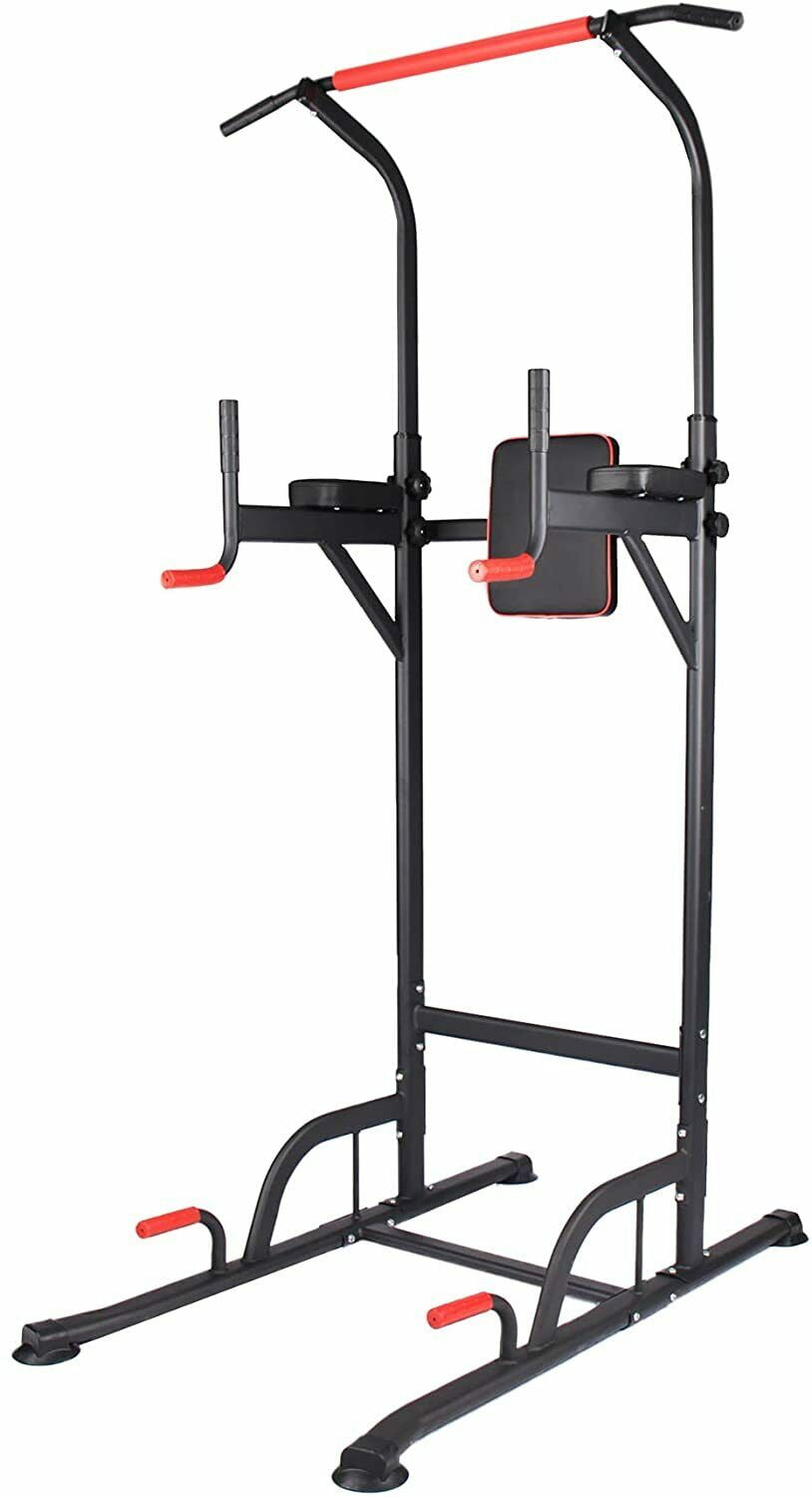 Pull Up Tower with Dip Station & Push Up Handles Home Gym Equipment