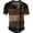 Brown, variant on Henley Shirts for Men 2026 Summer Casual Short Sleeve Waffle Knit Color Block T Shirts Work Shirt
