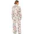thumbnail image 2 of SCRAWLGOD Floral Print Pink Beige Lounge Sets for Women Turtleneck Pullover Sweatshirt Wide Leg Sweatpants Fashion 2 Piece Outfits Casual Sweatsuit Comfortable Tracksuit, S, 2 of 7