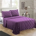 thumbnail image 2 of Bed Sheet Set 4 Piece Microfiber Deep Fitted Up To 16" Luxury Soft Printed Sheet, 2 of 17