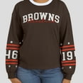 thumbnail image 6 of Women's WEAR by Erin Andrews  Brown Cleveland Browns Sport Long-Sleeve T-Shirt, 6 of 6