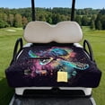 thumbnail image 2 of Xixirimido Portable Golf Cart Seat Covers, Quilted Golf Cart Seat Towel Blanket with 4 Pockets Universal Fit for EZGO Club Car and More 2 Person Seats Carts, Colored Paint Sea Turtle, 2 of 8